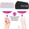 URAQT 16PCS Nail Files, 100/180 Grit Double Sided Emery Board