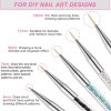 Sularpek 5pcs Doubel Ended Nail Art Brushes