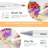 Ohuhu Alcohol Markers Brush Tip - Double Pointed
