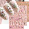 JMEOWIO 3D Flower Nail Stickers 4 Sheets